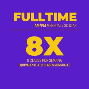 Plan Mensual AM/PM 30 días 32 clases 8 veces por semana