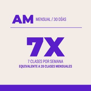 Plan Mensual AM 06:00-13:00 30 días 28 clases 7 veces por semana