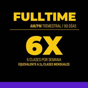 Plan Trimestral AM/PM 90 Días 72 clases 24 veces por mes / 6 por semana